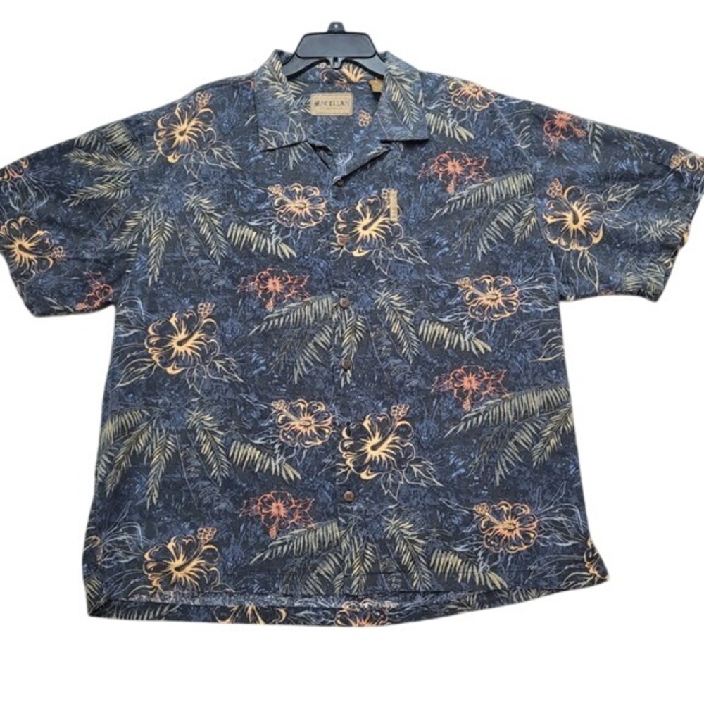 Magellan Sportswear Mens XL Button‎ Up Short Sleeve Hawaiian Floral Shirt
